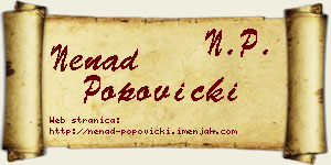 Nenad Popovicki vizit kartica